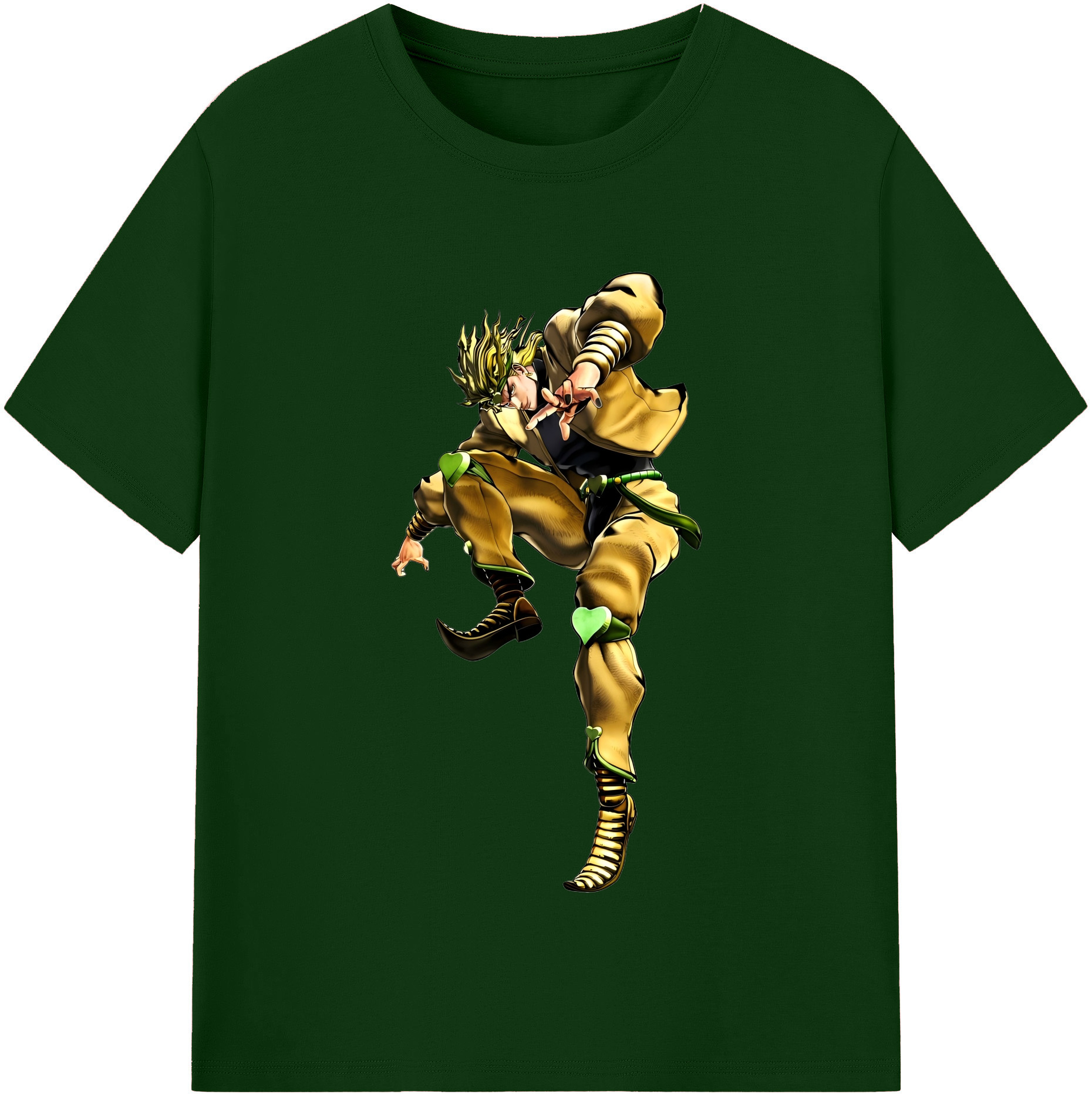 （画像用） ジョジョの奇妙な冒険 ディオ?ブランドー JoJo's Bizarre Adventure Dio Brando 綿100％半袖Tシャツ（フロントプリント）